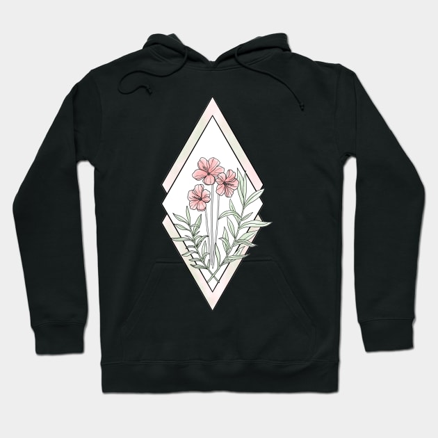 Geometric flower illustration Hoodie by destinybetts